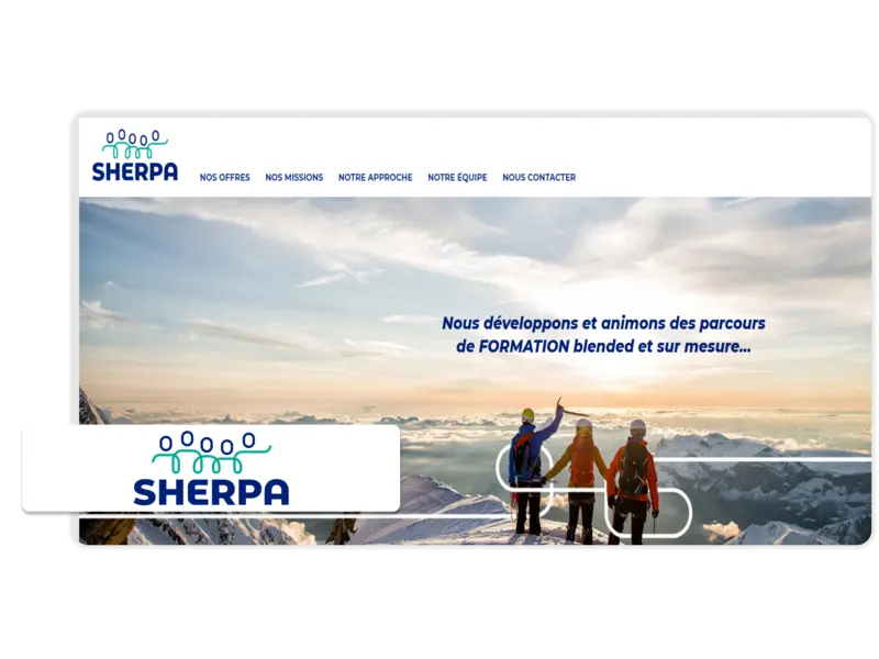 Sherpa - Cabinet de conseil : Site sur mesure sur maquette…
